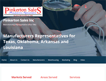 Tablet Screenshot of pinkertonsales.com